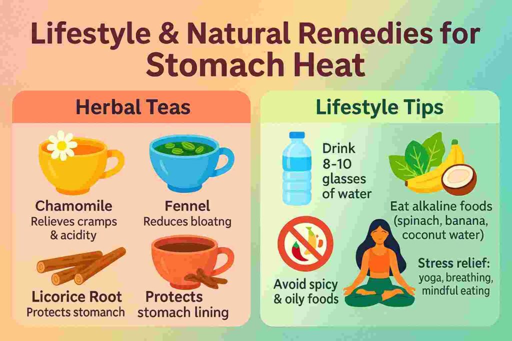stomach heat remedies