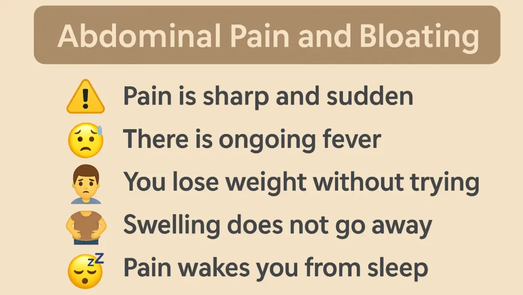 abdominal pain and bloating​