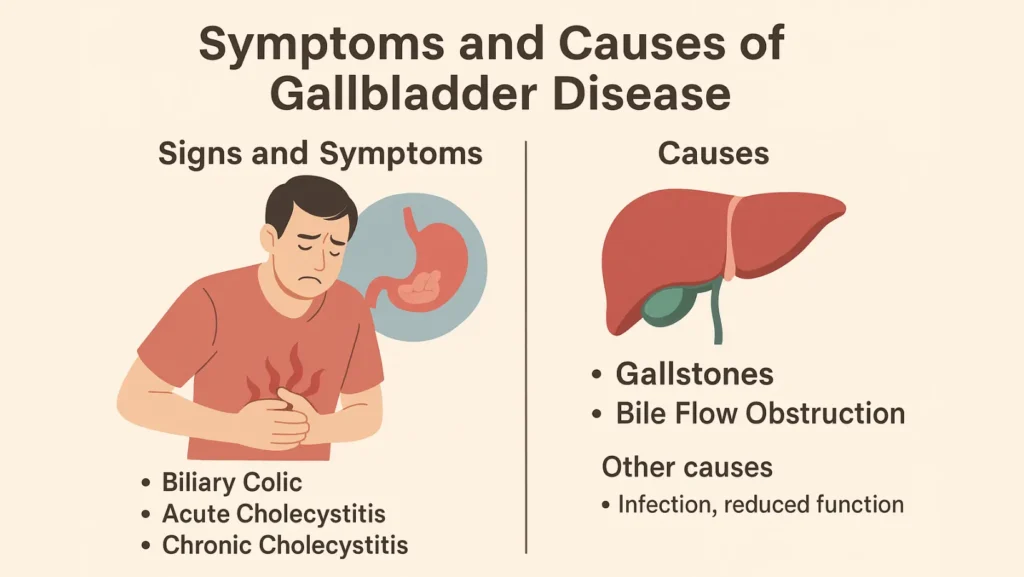 gallbladder diseases and symptoms​