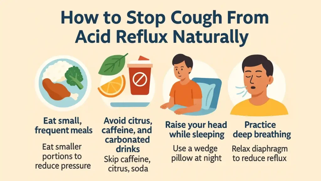 how to stop cough from acid reflux naturally