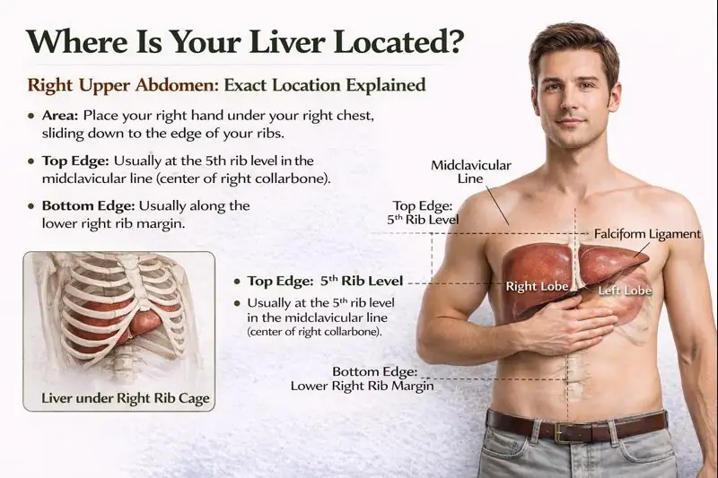 Where Is the Liver Located in the Body? Complete Guide to Its Position & Function 2 Where is your liver located