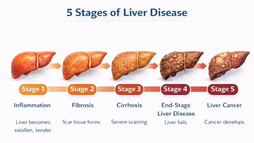 5 Stages of Liver Disease